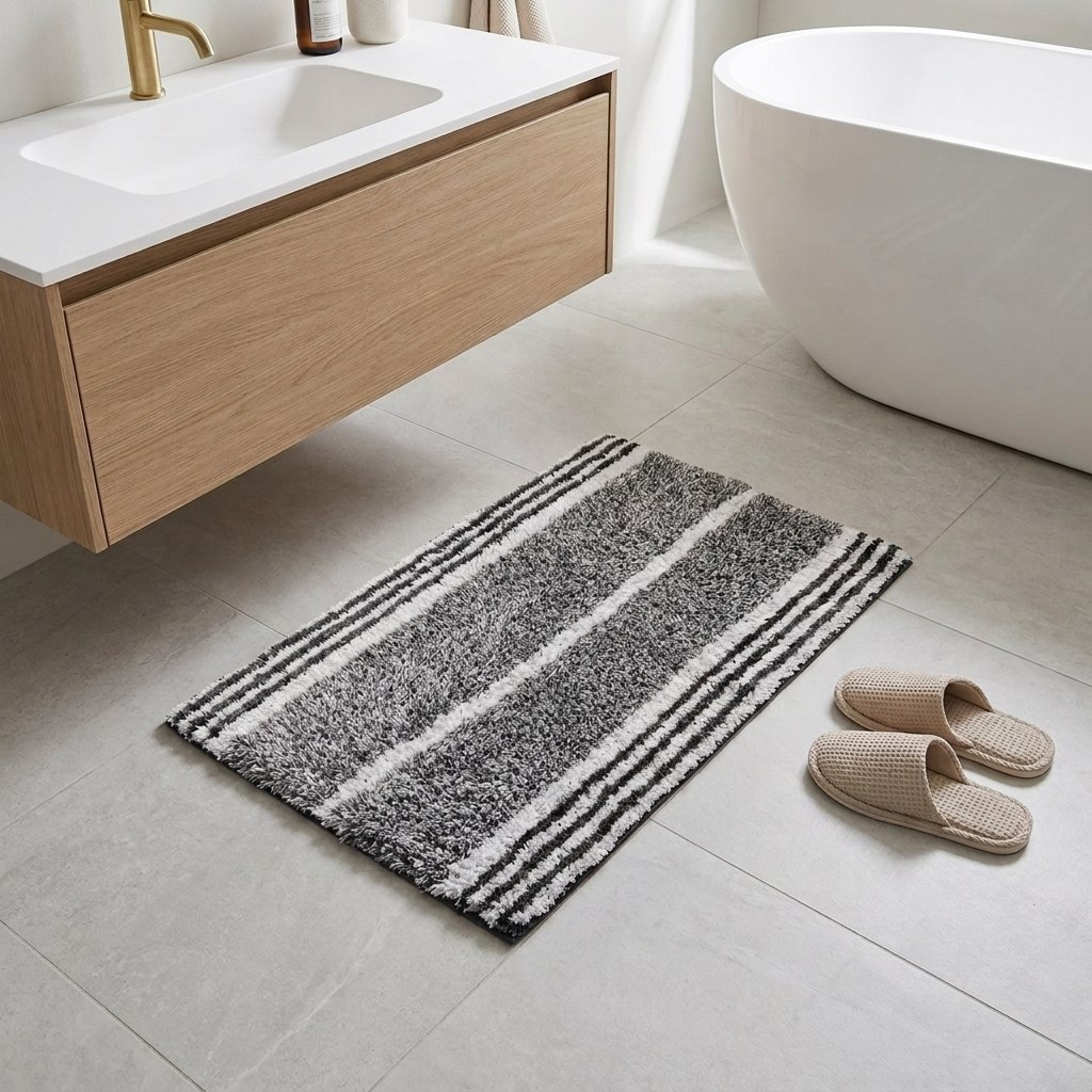 Ковер Delphinium "Стандарт Pr-26", хлопок, 50х80см, серый
