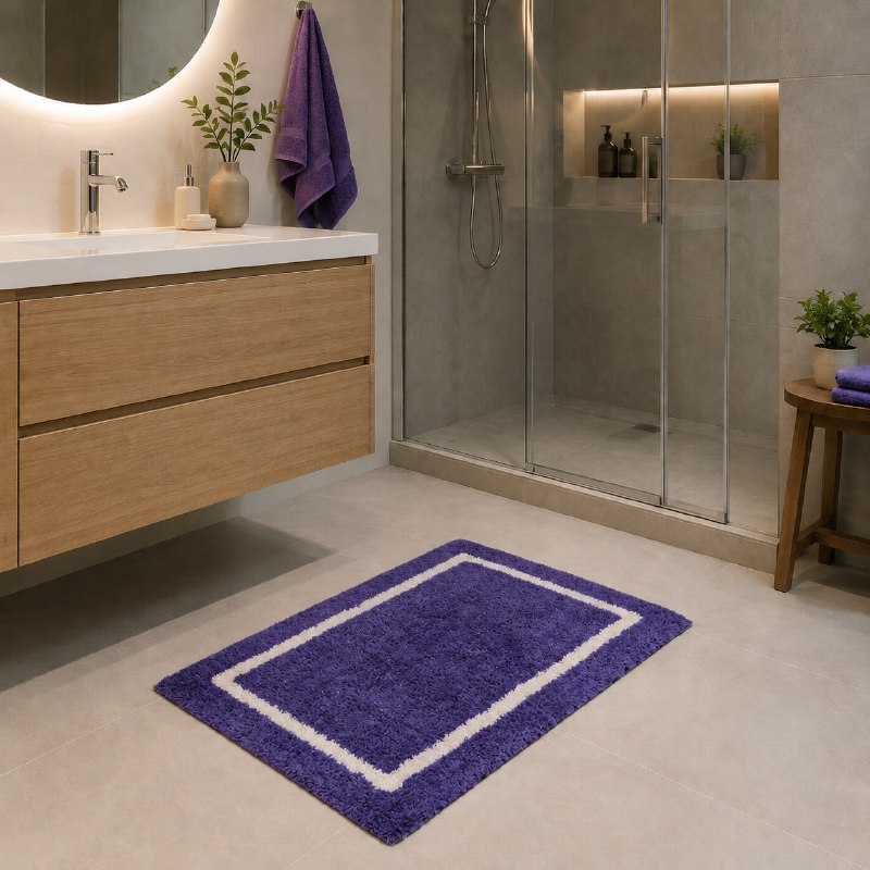 Ковер Delphinium "Стандарт Pr-24", хлопок, 50х80см, сиреневый