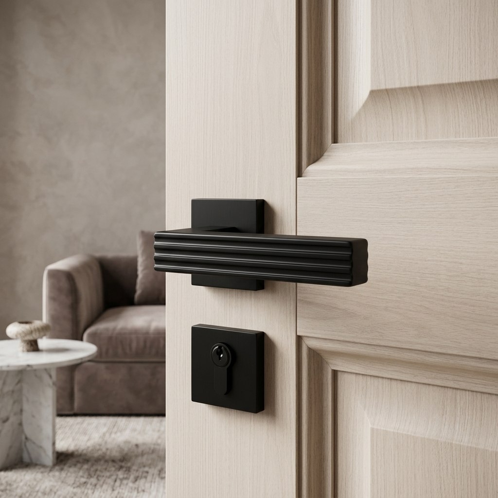 Ручка раздельная Trodos 502-03 слим BL черный