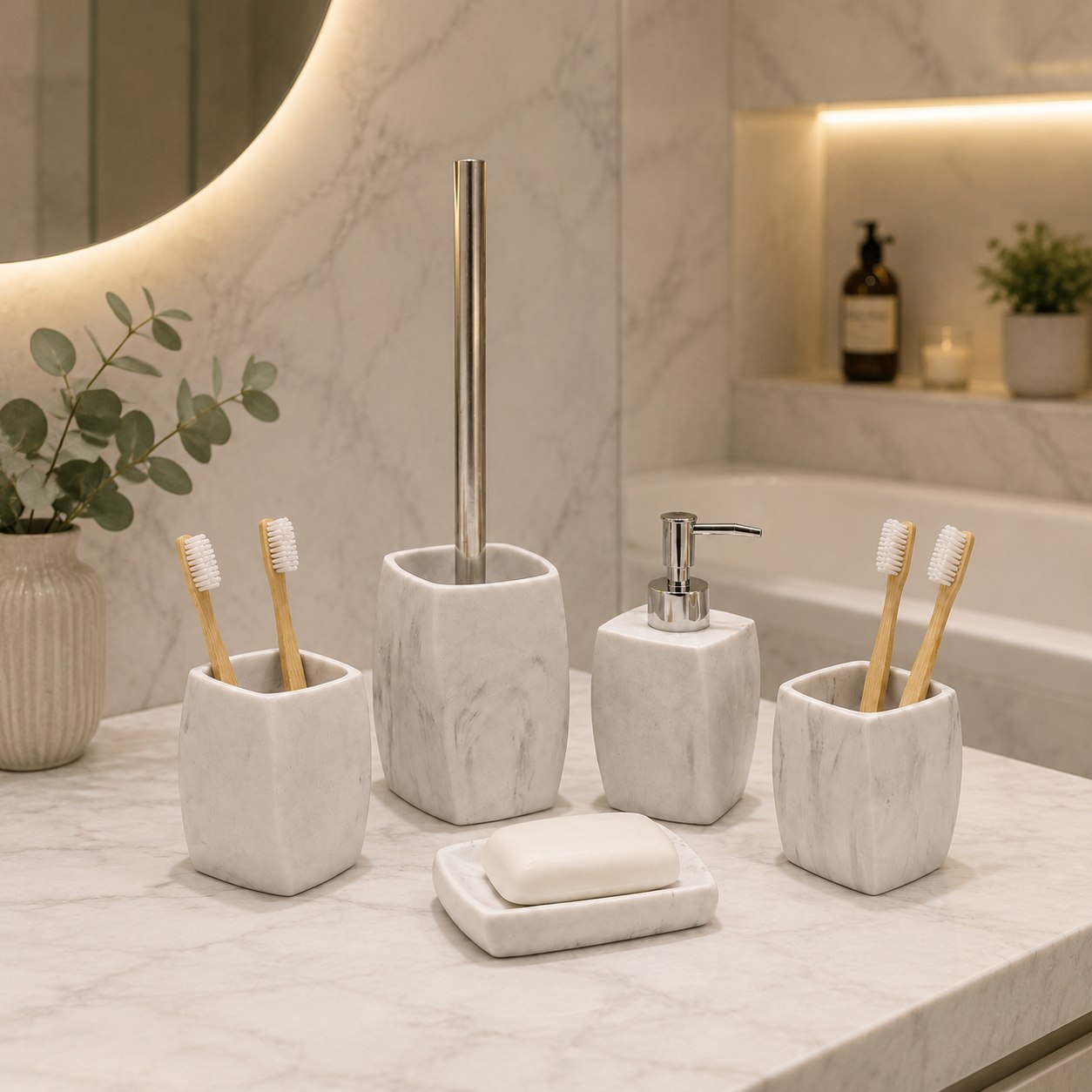 Мыльница Zenfort коллекция "Мрамор", полирезина