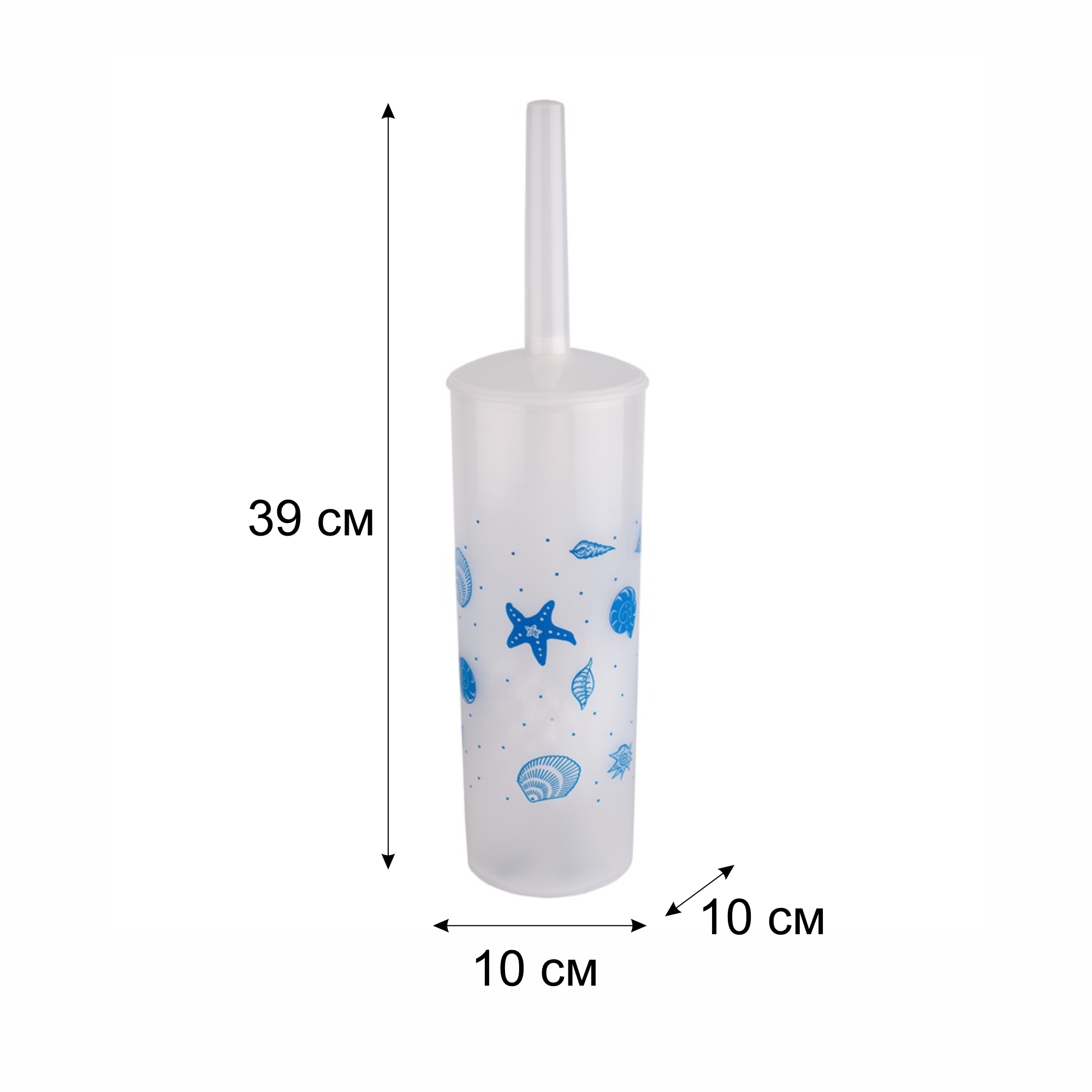 Ерш напольный Delphinium коллекция "Ракушки", пластик, белый