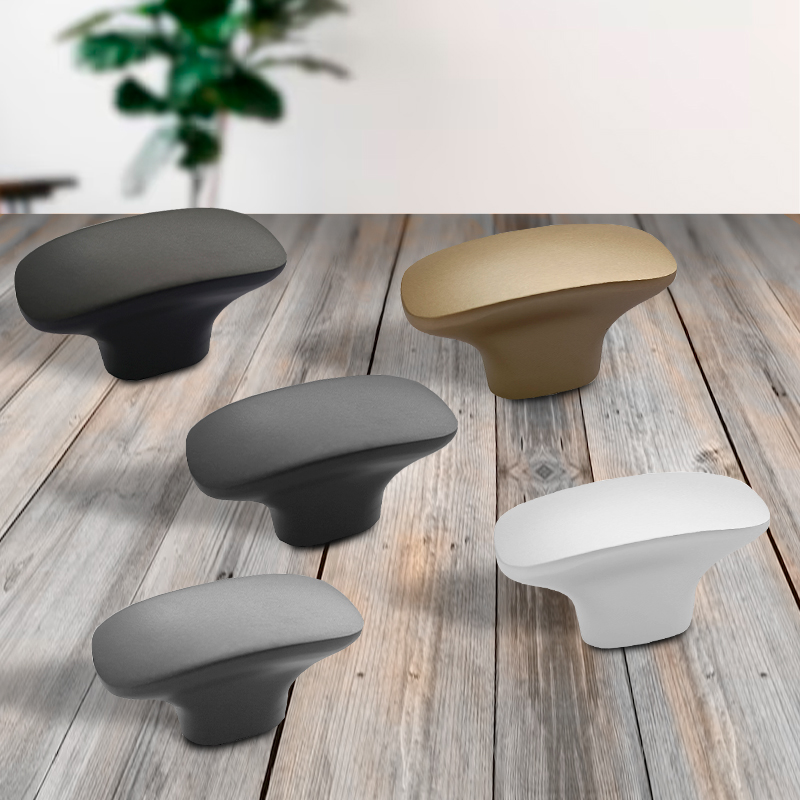 Ручка-кнопка мебельная Trodos "2063K" сплав ЦАМ, белый матовый, хедер