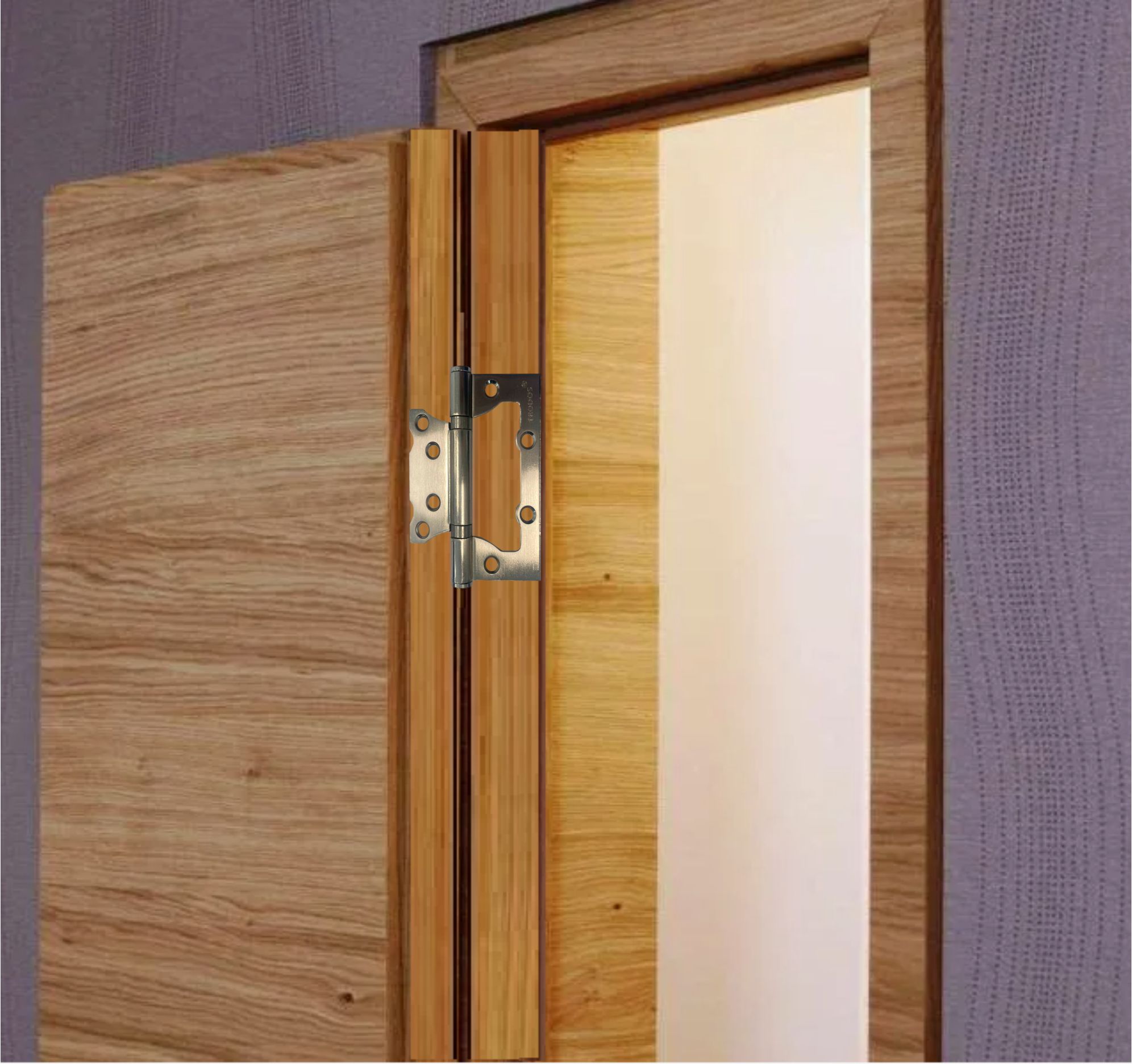 Петля накладная Trodos 100х75х2,5 SN без врезки, никель, ф/упак