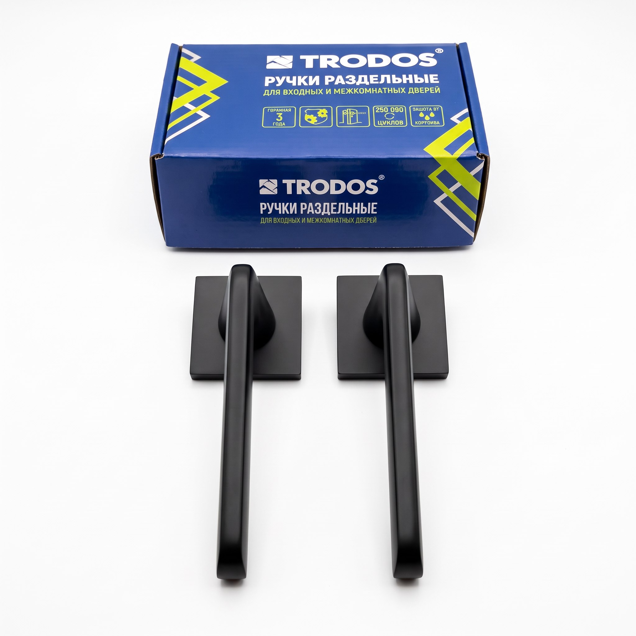 Ручка раздельная Trodos 110-03 слим BL черный