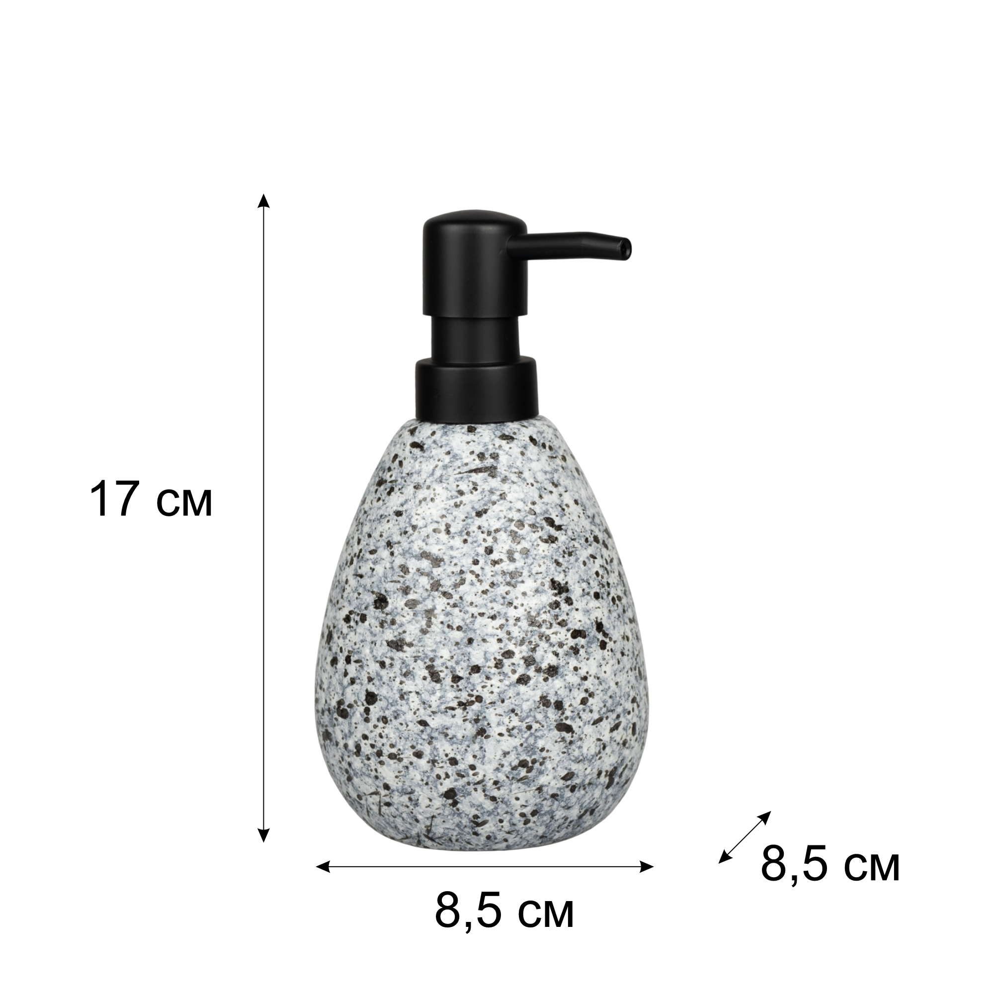 Дозатор для жидкого мыла Zenfort "Гранит" (Granite), керамика
