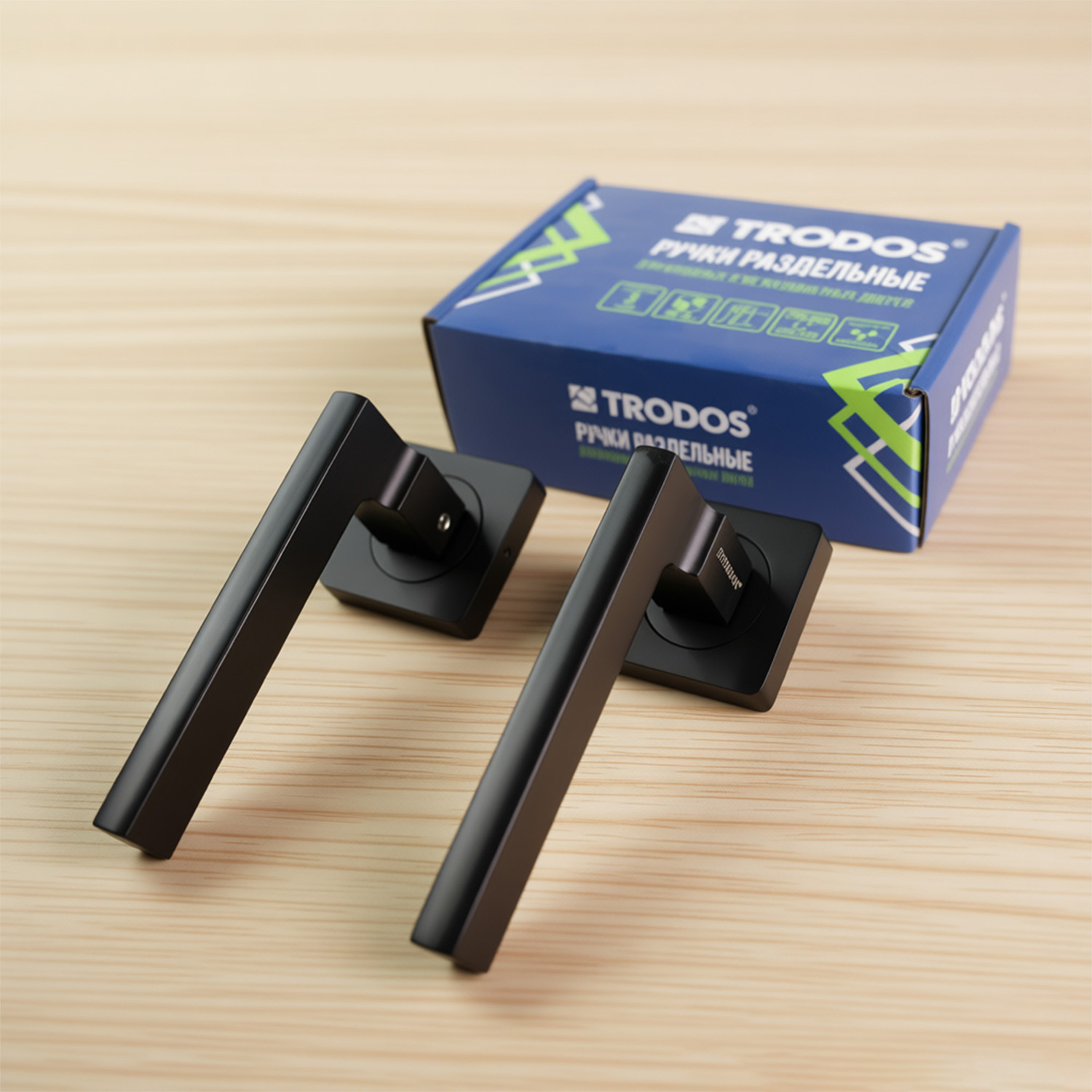Ручка раздельная Trodos 517-02 BL черный 