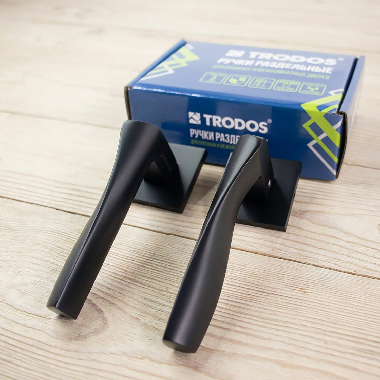 Ручка раздельная Trodos 870-03 слим BL черный