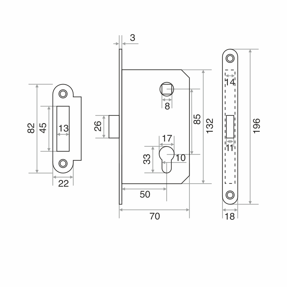 Корпус замка Trodos SD600-85ET/P WW пластик, белый