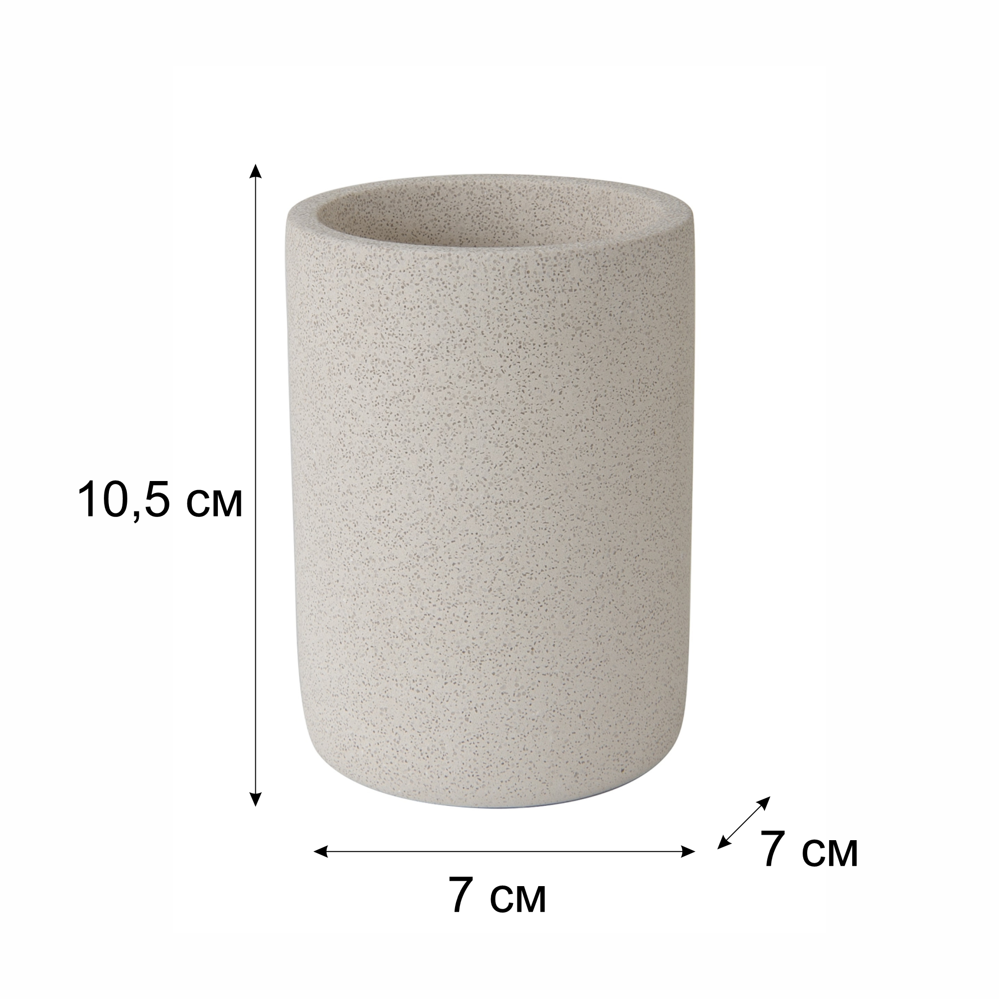 Стакан для зубных щёток Zenfort "Сахара" (Stone), цемент