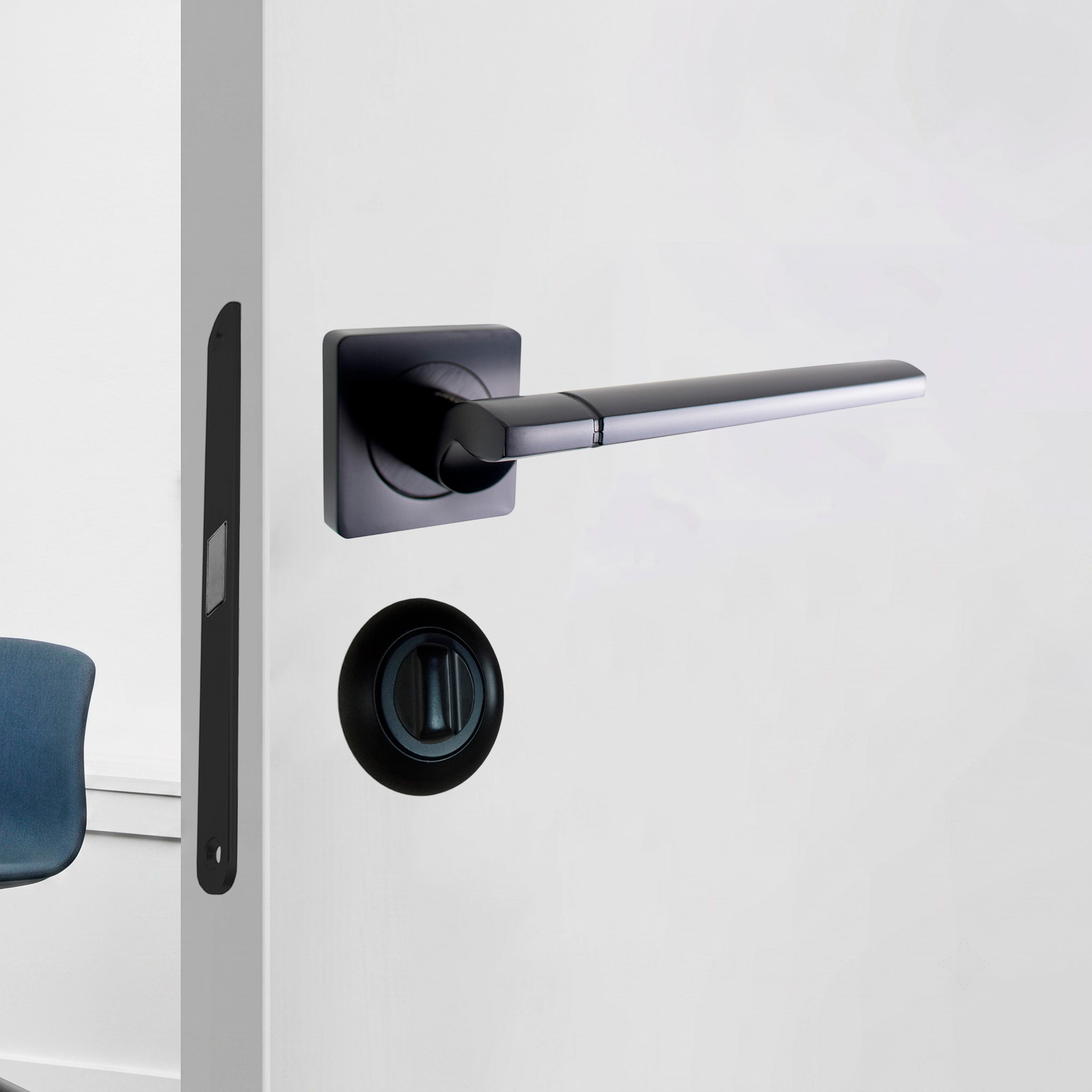 Защелка врезная Trodos CX410B-96WC/M BL магнит, черный