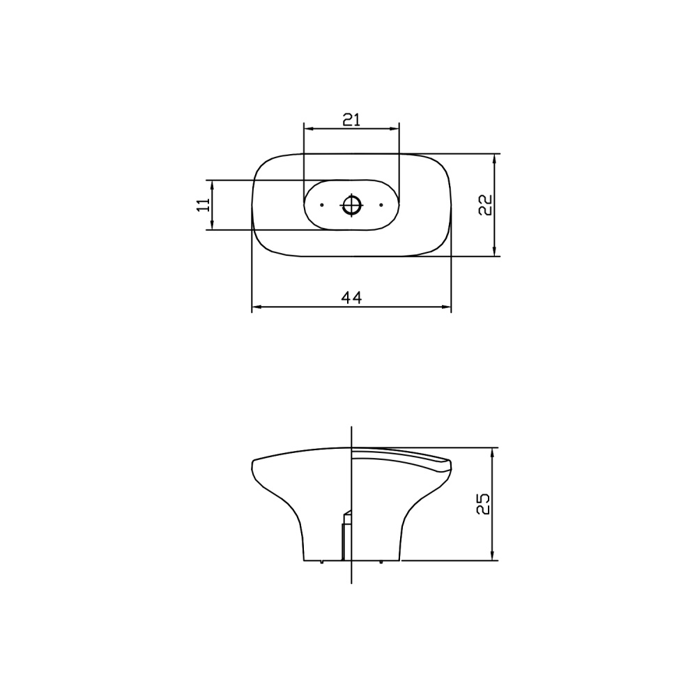 Ручка-кнопка мебельная Trodos "2063K" сплав ЦАМ, белый матовый, хедер