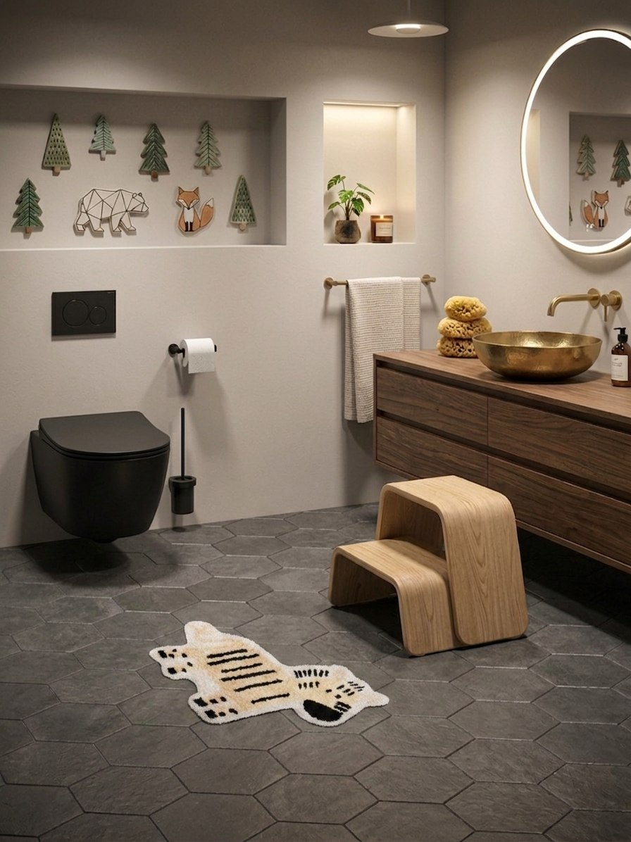 Ковёр Zenfort "Саванна" микрофибра, 70*71см, зебра
