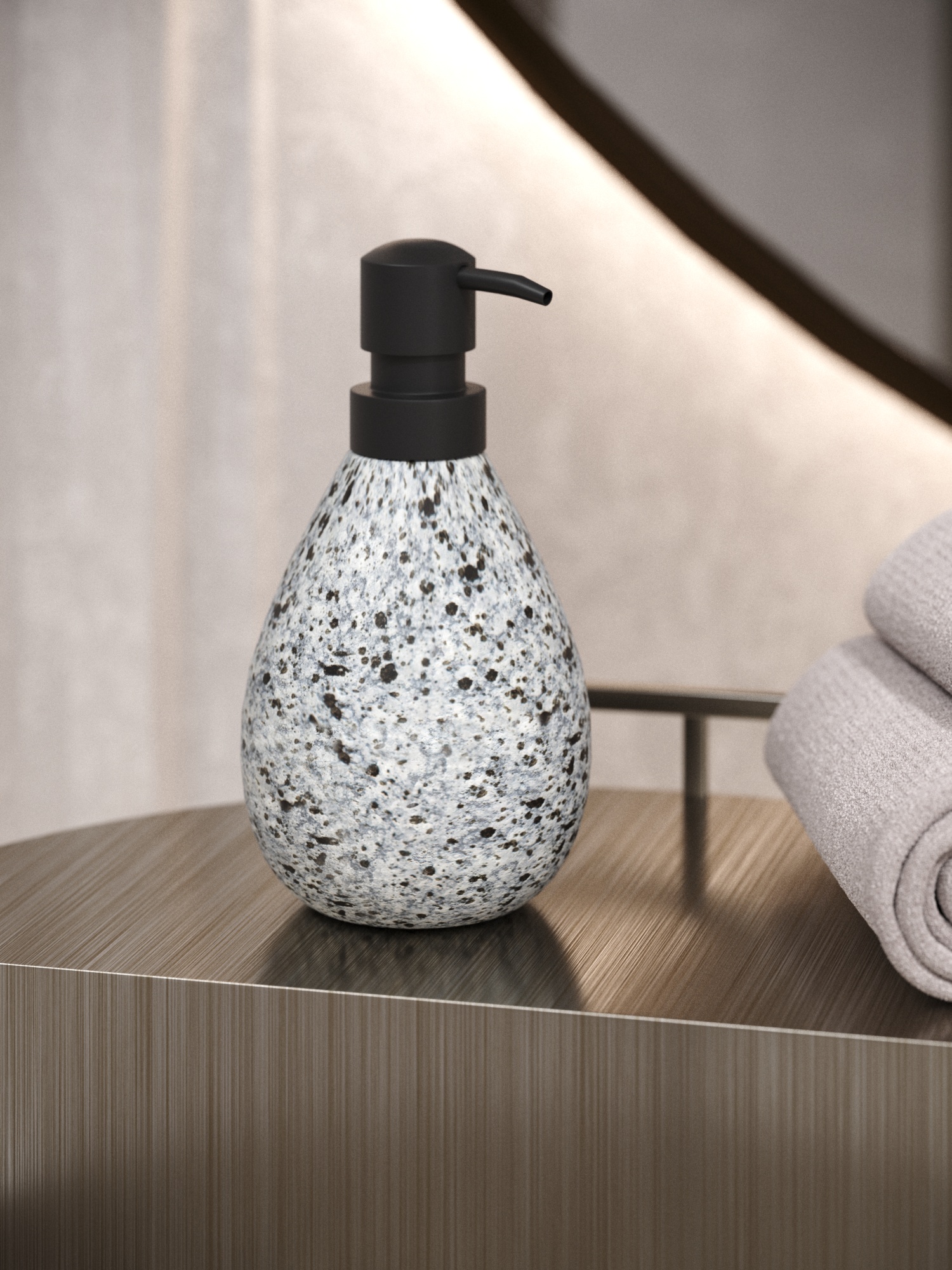 Дозатор для жидкого мыла Zenfort "Гранит" (Granite), керамика