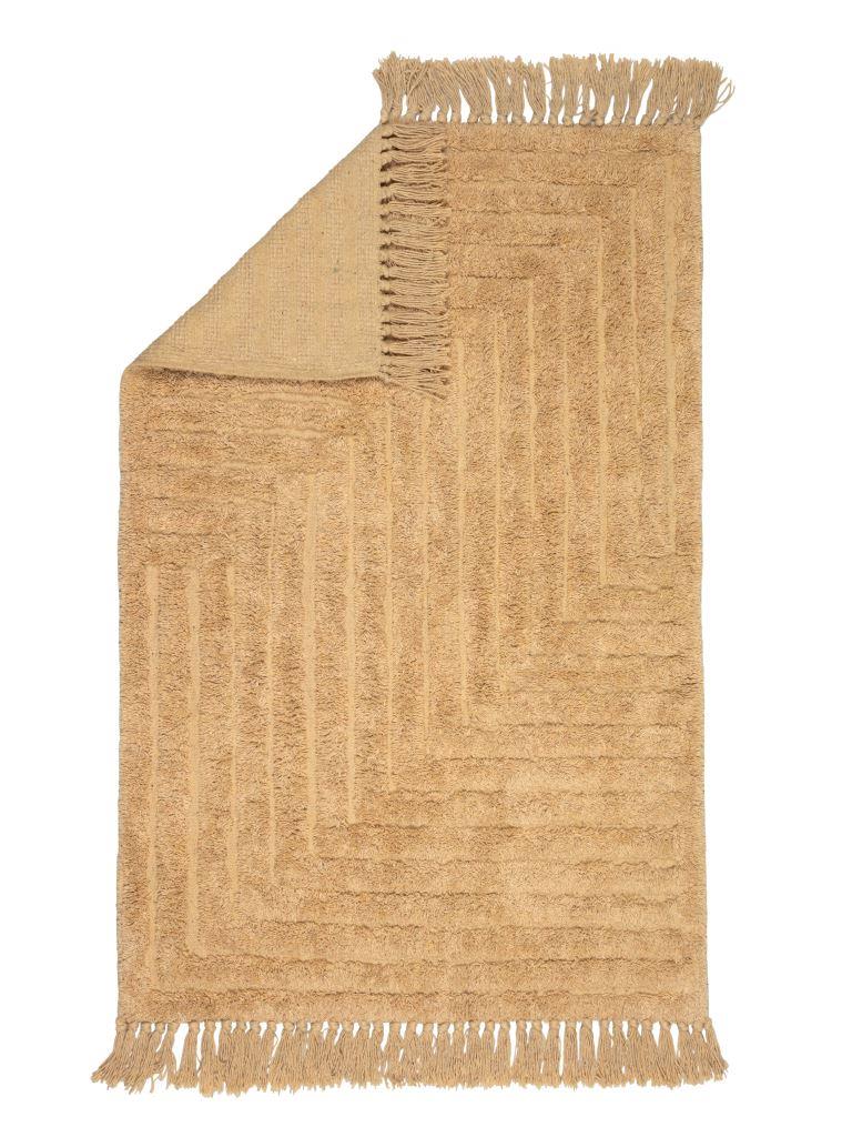 Ковер Zenfort "Прованс Зигзаг" с кистями, хлопок, 50х80см, бежевый