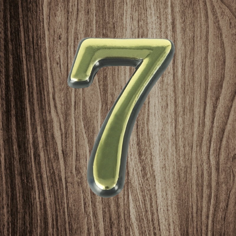 Цифра дверная Trodos "7" золото