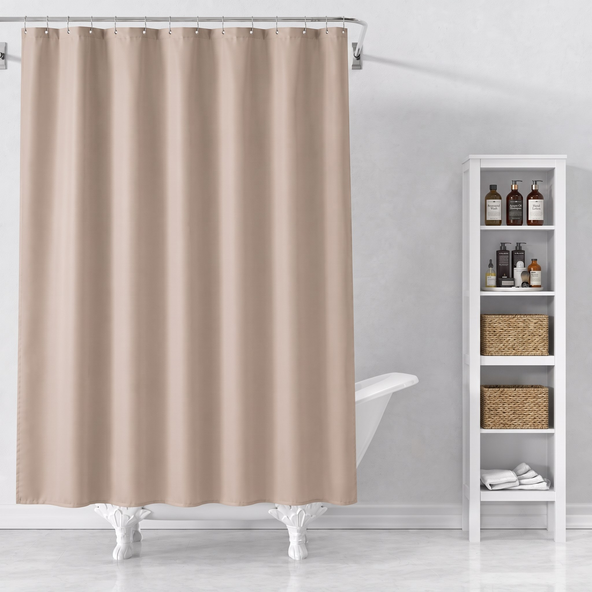 Штора для ванной Delphinium "Лавита" полиэстер 180х180см, коричневый