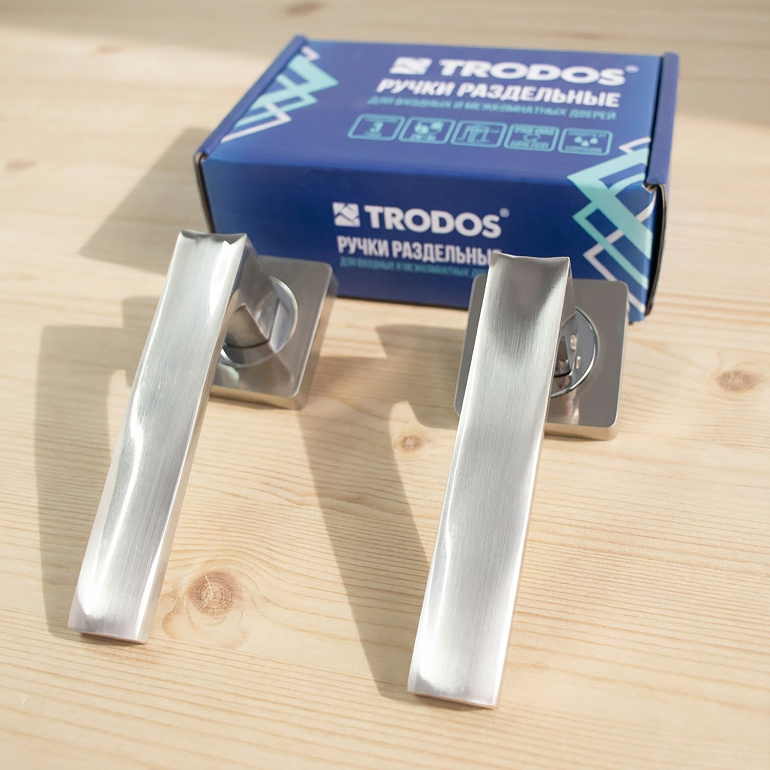 Ручка раздельная Trodos 845-02 SN никель