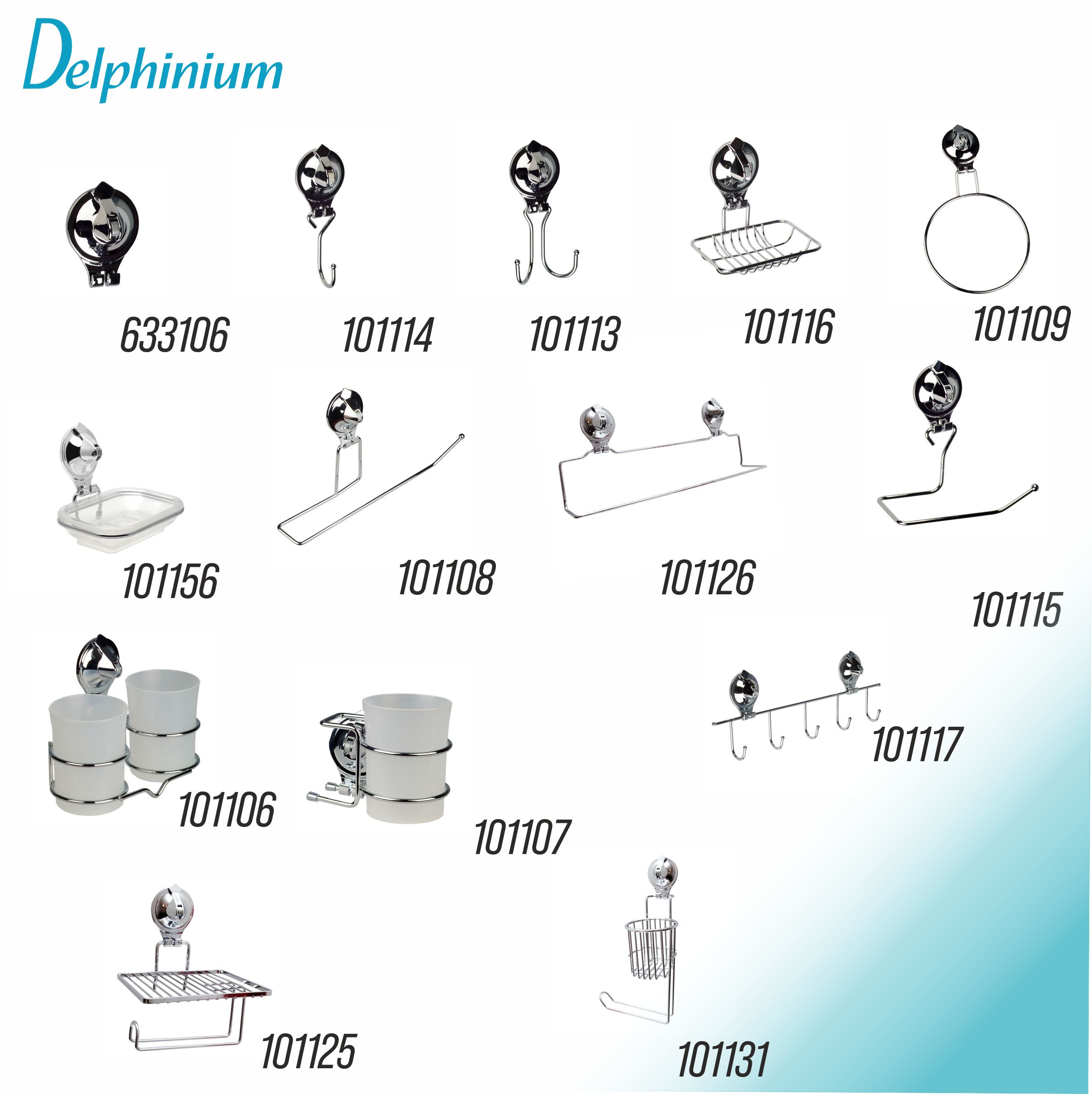 Держатель для полотенца 1-ый Delphinium "BI-3003", хром