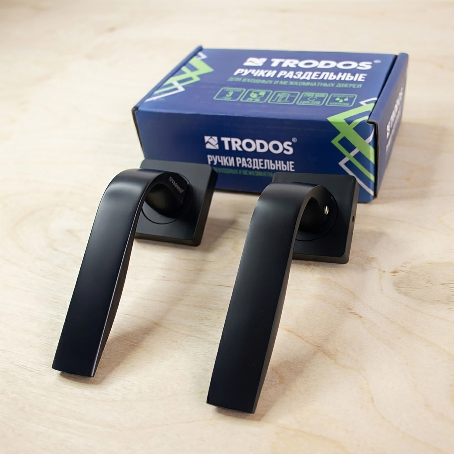 Ручка раздельная Trodos 225-02 BL черный 