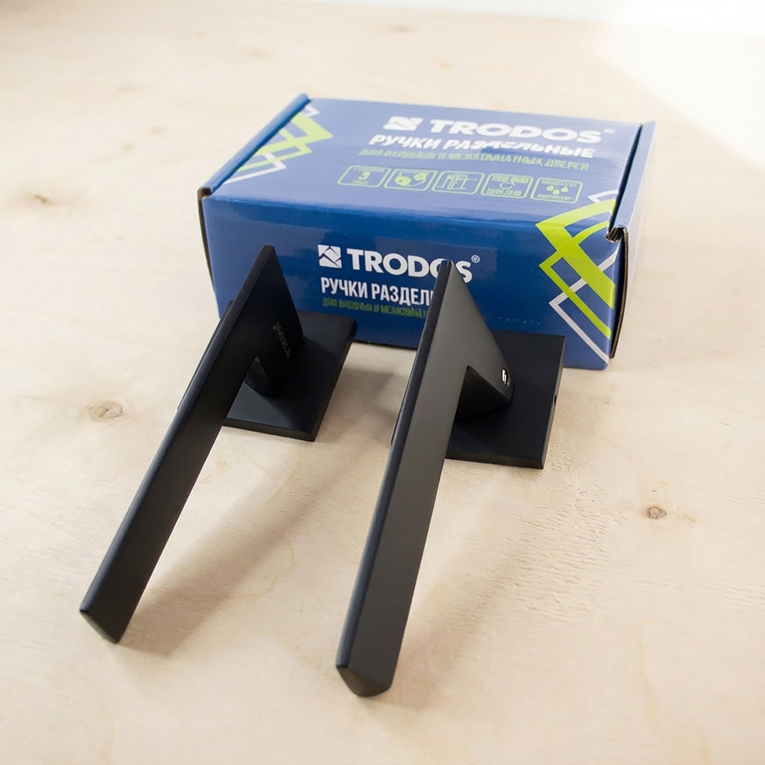 Ручка раздельная Trodos 603-03 слим BL черный
