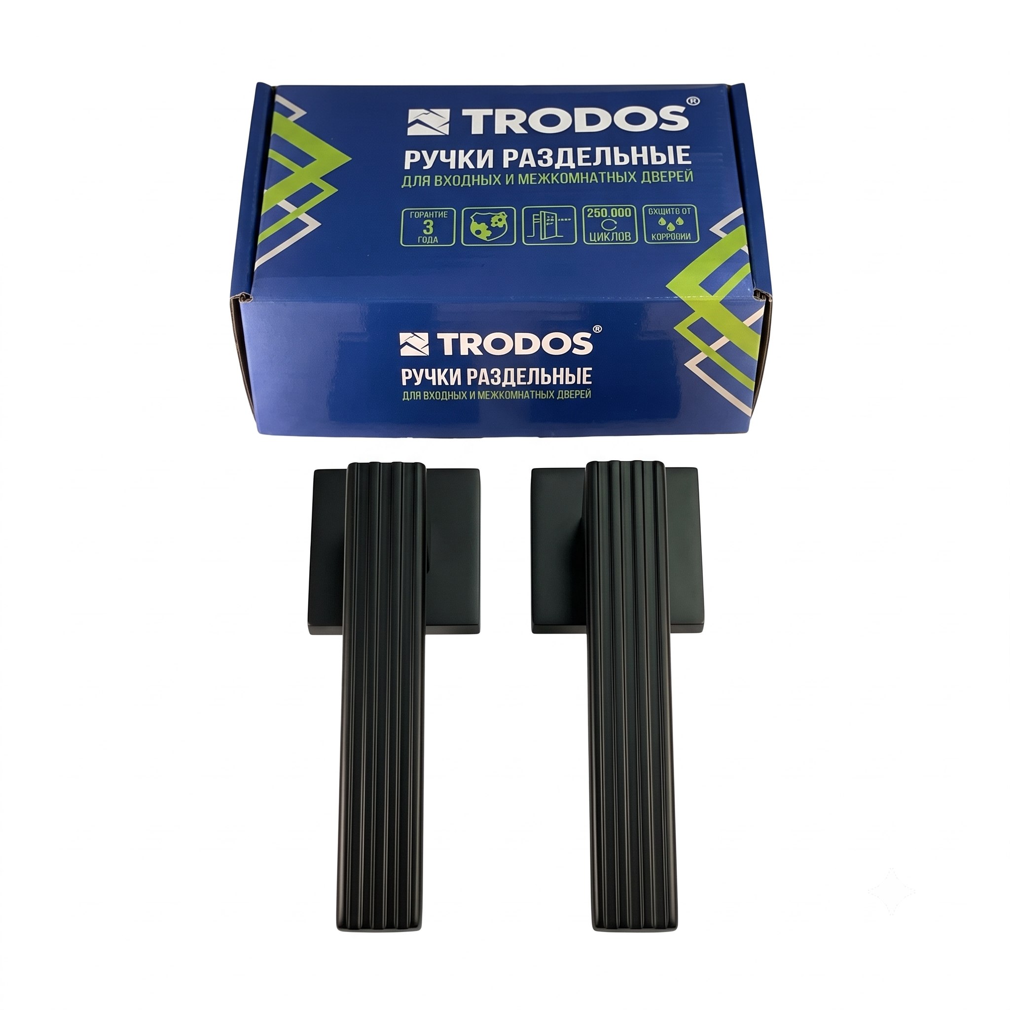 Ручка раздельная Trodos 502-03 слим BL черный
