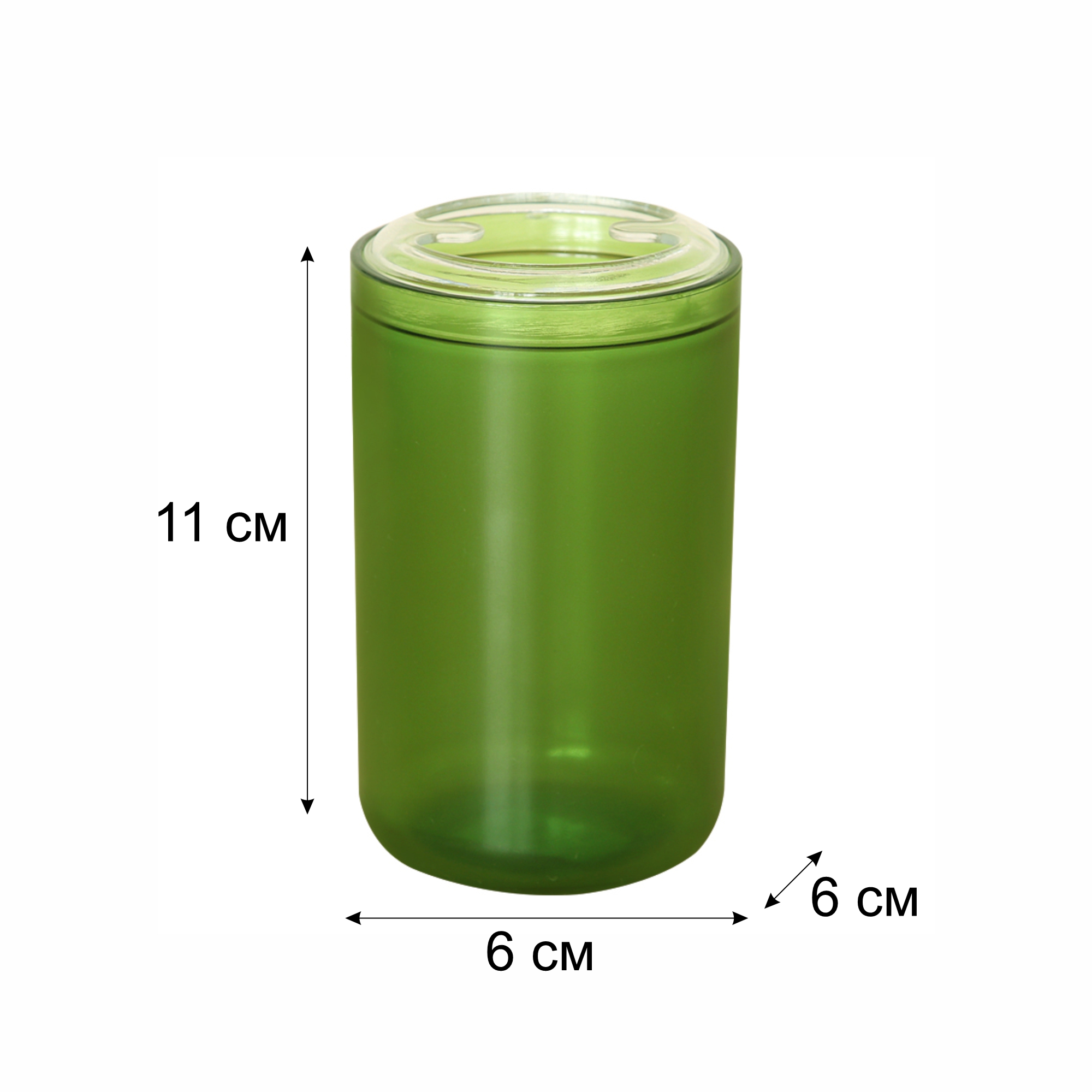 Стакан для зубных щеток Delphinium коллекция "Грин" (Green), пластик