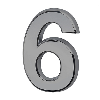 Цифра дверная Trodos "6" классика, хром