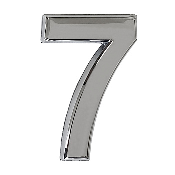 Цифра дверная Trodos "7" классика, хром