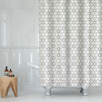 Штора для ванной Delphinium "Вальс" полиэстер 180х180см, 12 колец