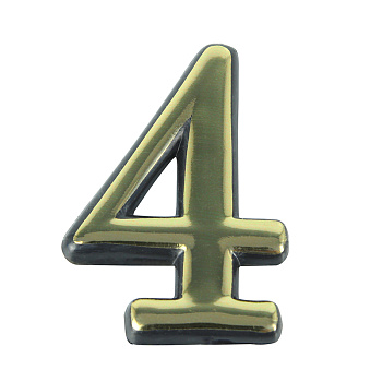 Цифра дверная Trodos "4" золото