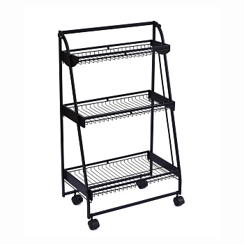 Этажерка Zenfort 3-ярусная "AE-3550A3", черный матовый