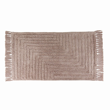 Ковер Zenfort "Прованс Зигзаг" с кистями, хлопок, 50х80см, капучино